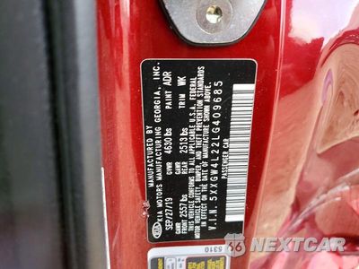 Zdjęcie 12 z 12 samochodu: 2020 KIA OPTIMA SX VIN:5XXGW4L22LG409685 - miniatura