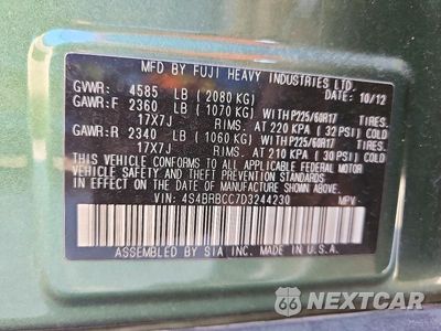 Zdjęcie 14 z 14 samochodu: 2013 SUBARU OUTBACK 2.5I PREMIUM VIN:4S4BRBCC7D3244230 - miniatura
