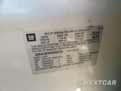 Zdjęcie 14 z 14 samochodu: 2013 CHEVROLET EQUINOX LT VIN:2GNALDEK6D6366725 - miniatura