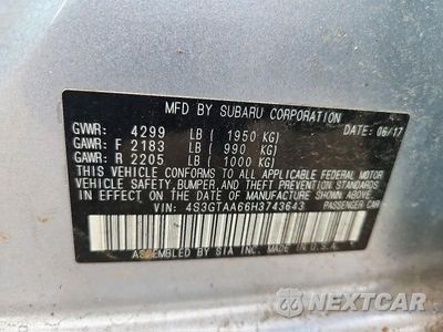 Zdjęcie 12 z 12 samochodu: 2017 SUBARU IMPREZA VIN:4S3GTAA66H3743643 - miniatura