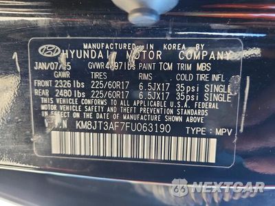 Zdjęcie 13 z 13 samochodu: 2015 HYUNDAI TUCSON GLS VIN:KM8JT3AF7FU063190 - miniatura