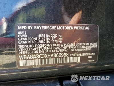 Zdjęcie 13 z 13 samochodu: 2017 BMW 320 XI VIN:WBA8A3C3XHA066968 - miniatura