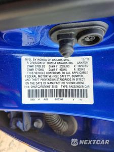Zdjęcie 13 z 13 samochodu: 2019 HONDA CIVIC VIN:2HGFC2F87KH513515 - miniatura