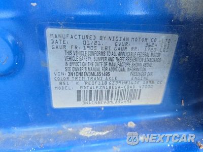 Zdjęcie 13 z 13 samochodu: 2021 NISSAN VERSA SV VIN:3N1CN8EV3ML851495 - miniatura