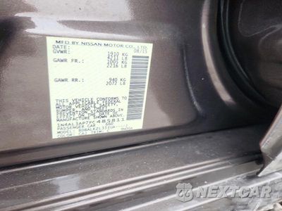 Zdjęcie 12 z 12 samochodu: 2015 NISSAN ALTIMA 2.5 SV VIN:1N4AL3AP7FC485811 - miniatura