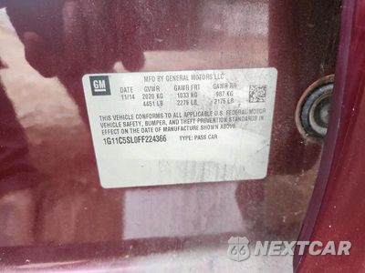 Zdjęcie 13 z 13 samochodu: 2015 CHEVROLET MALIBU 1LT VIN:1G11C5SL0FF224366 - miniatura
