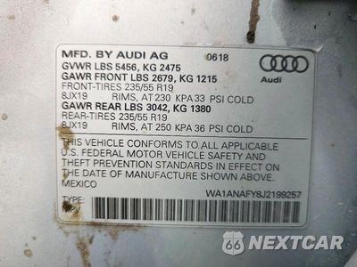 Zdjęcie 14 z 14 samochodu: 2018 AUDI Q5 PREMIUM VIN:WA1ANAFY8J2199257 - miniatura