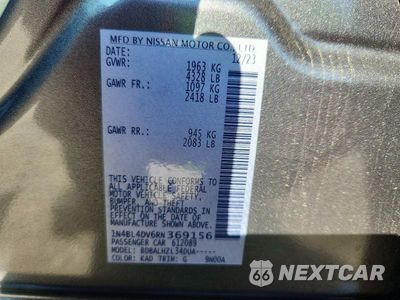 Zdjęcie 12 z 12 samochodu: 2024 NISSAN ALTIMA SV VIN:1N4BL4DV6RN369156 - miniatura