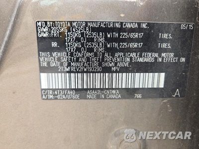 Zdjęcie 13 z 13 samochodu: 2015 TOYOTA RAV4 XLE VIN:2T3WFREV2FW193290 - miniatura