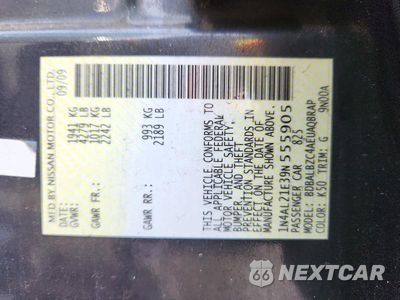 Zdjęcie 12 z 12 samochodu: 2009 NISSAN ALTIMA 2.5 VIN:1N4AL21E39N555905 - miniatura