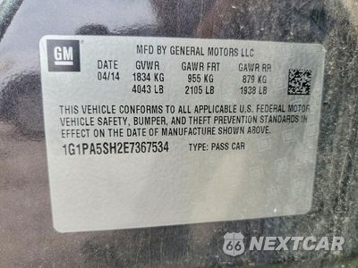 Zdjęcie 12 z 12 samochodu: 2014 CHEVROLET CRUZE LS VIN:1G1PA5SH2E7367534 - miniatura