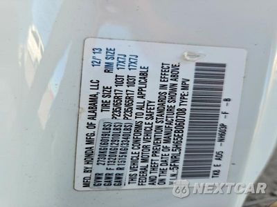 Zdjęcie 13 z 13 samochodu: 2014 HONDA ODYSSEY EXL VIN:5FNRL5H65EB060708 - miniatura