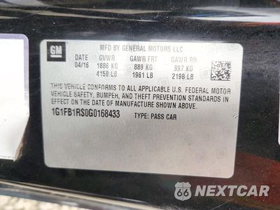 Zdjęcie 13 z 13 samochodu: 2016 CHEVROLET CAMARO LT VIN:1G1FB1RS0G0168433 - miniatura