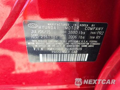 Zdjęcie 12 z 12 samochodu: 2016 HYUNDAI ELANTRA VALUE EDITION VIN:KMHDH4AE3GU601509 - miniatura