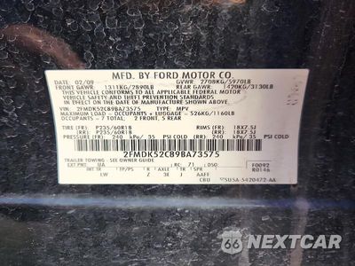 Zdjęcie 13 z 13 samochodu: 2009 FORD FLEX SEL VIN:2FMDK52C89BA73575 - miniatura