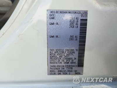 Zdjęcie 13 z 13 samochodu: 2025 NISSAN ALTIMA SV VIN:1N4BL4DV1SN398943 - miniatura