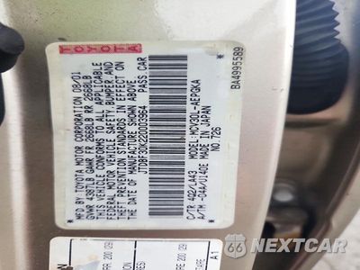Zdjęcie 12 z 12 samochodu: 2002 TOYOTA CAMRY VIN:JTDBF30K220003964 - miniatura
