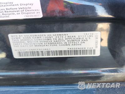 Zdjęcie 13 z 13 samochodu: 2012 VOLKSWAGEN CC SPORT VIN:WVWMP7AN8CE503864 - miniatura