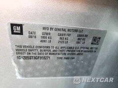 Zdjęcie 13 z 13 samochodu: 2016 CHEVROLET MALIBU LT VIN:1G1ZE5ST3GF358271 - miniatura