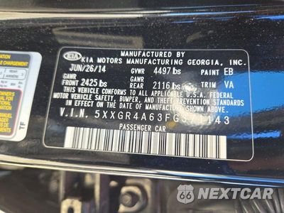 Zdjęcie 12 z 12 samochodu: 2015 KIA OPTIMA SXL VIN:5XXGR4A63FG371143 - miniatura