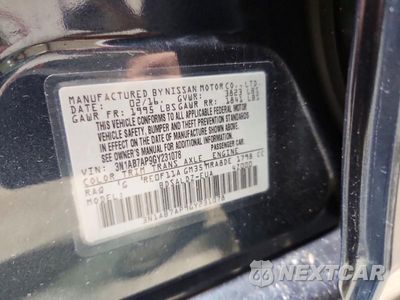 Zdjęcie 12 z 12 samochodu: 2016 NISSAN SENTRA SV VIN:3N1AB7AP9GY231078 - miniatura