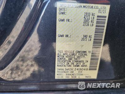 Zdjęcie 12 z 12 samochodu: 2015 NISSAN ALTIMA 2.5 SV VIN:1N4AL3AP2FC249048 - miniatura