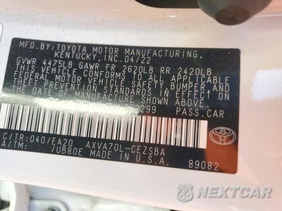 Zdjęcie 13 z 13 samochodu: 2022 TOYOTA CAMRY SE VIN:4T1T11AK9NU692299 - miniatura