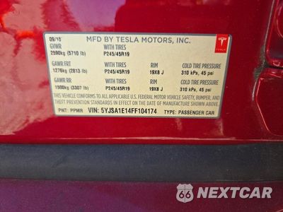 Zdjęcie 12 z 12 samochodu: 2015 TESLA MODEL S 70 VIN:5YJSA1E14FF104174 - miniatura