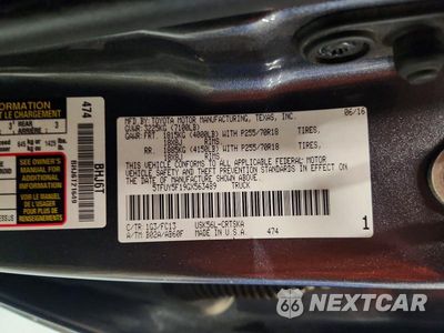Zdjęcie 12 z 12 samochodu: 2016 TOYOTA TUNDRA SR5 VIN:5TFUY5F19GX563489 - miniatura