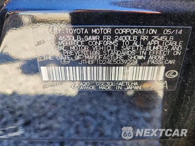 Zdjęcie 12 z 12 samochodu: 2014 LEXUS IS 250 VIN:JTHBF1D24E5039224 - miniatura