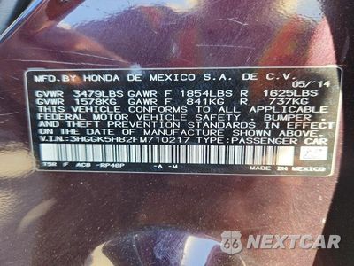 Zdjęcie 12 z 12 samochodu: 2015 HONDA FIT EX VIN:3HGGK5H82FM710217 - miniatura