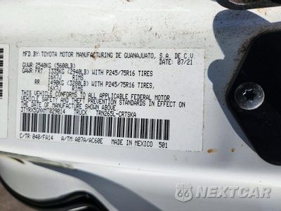 Zdjęcie 12 z 12 samochodu: 2021 TOYOTA TACOMA SR VIN:3TYRX5GNXMT029014 - miniatura