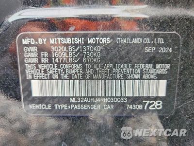 Zdjęcie 13 z 13 samochodu: 2024 MITSUBISHI MIRAGE ES VIN:ML32AUHJ4RH030033 - miniatura