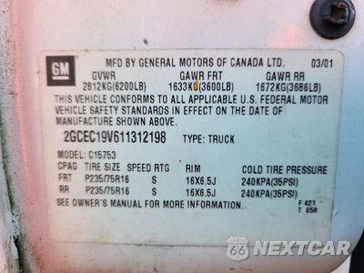 Zdjęcie 13 z 13 samochodu: 2001 CHEVROLET SILVERADO C1500 VIN:2GCEC19V611312198 - miniatura