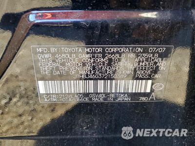 Zdjęcie 12 z 12 samochodu: 2007 LEXUS ES 350 VIN:JTHBJ46G372150389 - miniatura