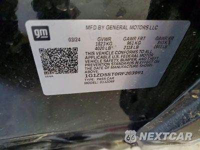 Zdjęcie 12 z 12 samochodu: 2024 CHEVROLET MALIBU LT VIN:1G1ZD5ST0RF203991 - miniatura