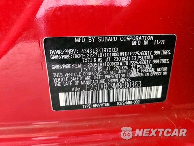 Zdjęcie 13 z 13 samochodu: 2021 SUBARU CROSSTREK VIN:JF2GTABC9M8680363 - miniatura