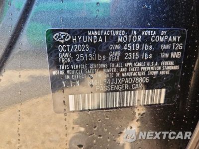 Zdjęcie 12 z 12 samochodu: 2023 HYUNDAI SONATA HYBRID SEL VIN:KMHL34JJXPA078806 - miniatura