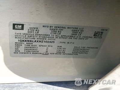 Zdjęcie 13 z 13 samochodu: 2017 GMC ACADIA SLE VIN:1GKKNKLAXHZ160425 - miniatura
