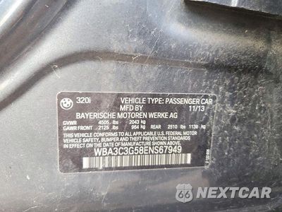 Zdjęcie 12 z 12 samochodu: 2014 BMW 320 I XDRIVE VIN:WBA3C3G58ENS67949 - miniatura