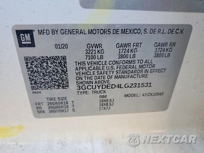 Zdjęcie 13 z 13 samochodu: 2020 CHEVROLET SILVERADO K1500 LT VIN:3GCUYDED4LG231531 - miniatura