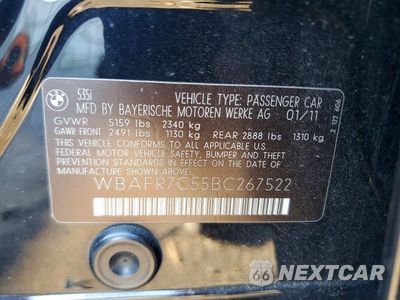 Zdjęcie 12 z 12 samochodu: 2011 BMW 535 I VIN:WBAFR7C55BC267522 - miniatura