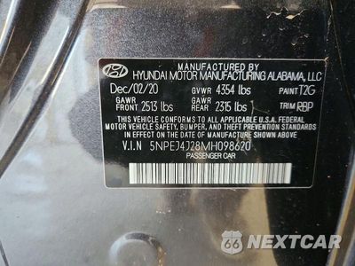 Zdjęcie 13 z 13 samochodu: 2021 HYUNDAI SONATA SEL PLUS VIN:5NPEJ4J28MH098620 - miniatura