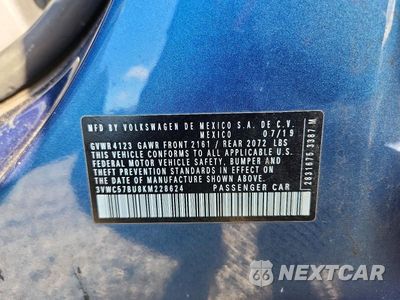 Zdjęcie 12 z 12 samochodu: 2019 VOLKSWAGEN JETTA S VIN:3VWC57BU8KM228624 - miniatura