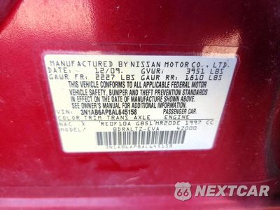 Zdjęcie 12 z 12 samochodu: 2010 NISSAN SENTRA 2.0 VIN:3N1AB6AP8AL645158 - miniatura