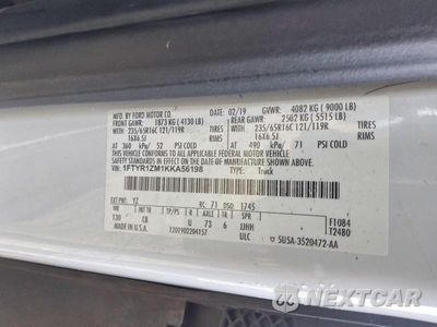 Zdjęcie 13 z 13 samochodu: 2019 FORD TRANSIT T-250 VIN:1FTYR1ZM1KKA56198 - miniatura