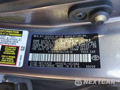 Zdjęcie 13 z 13 samochodu: 2019 TOYOTA CAMRY SE VIN:4T1B11HK4KU728218 - miniatura