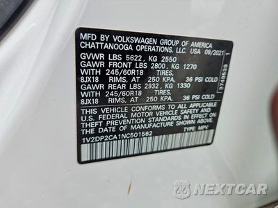 Zdjęcie 13 z 13 samochodu: 2022 VOLKSWAGEN ATLAS SE VIN:1V2DP2CA1NC501562 - miniatura