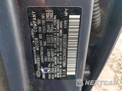 Zdjęcie 13 z 13 samochodu: 2019 HYUNDAI TUCSON SE VIN:KM8J2CA48KU080186 - miniatura