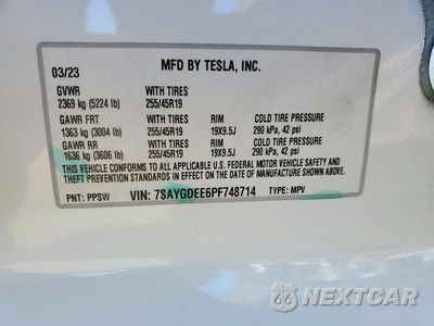Zdjęcie 13 z 13 samochodu: 2023 TESLA MODEL Y VIN:7SAYGDEE6PF748714 - miniatura